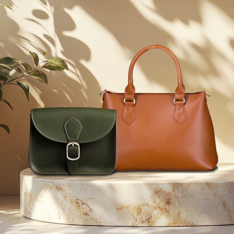 【经典组合】手提包+马鞍包组合 福袋 礼物 肩背 侧背 斜背 生日 - 侧背包/斜挎包 - 人造皮革 多色