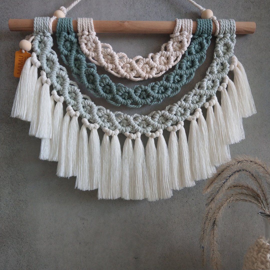 macrame  薄荷天空  编织挂幔 - 摆饰 - 棉 
