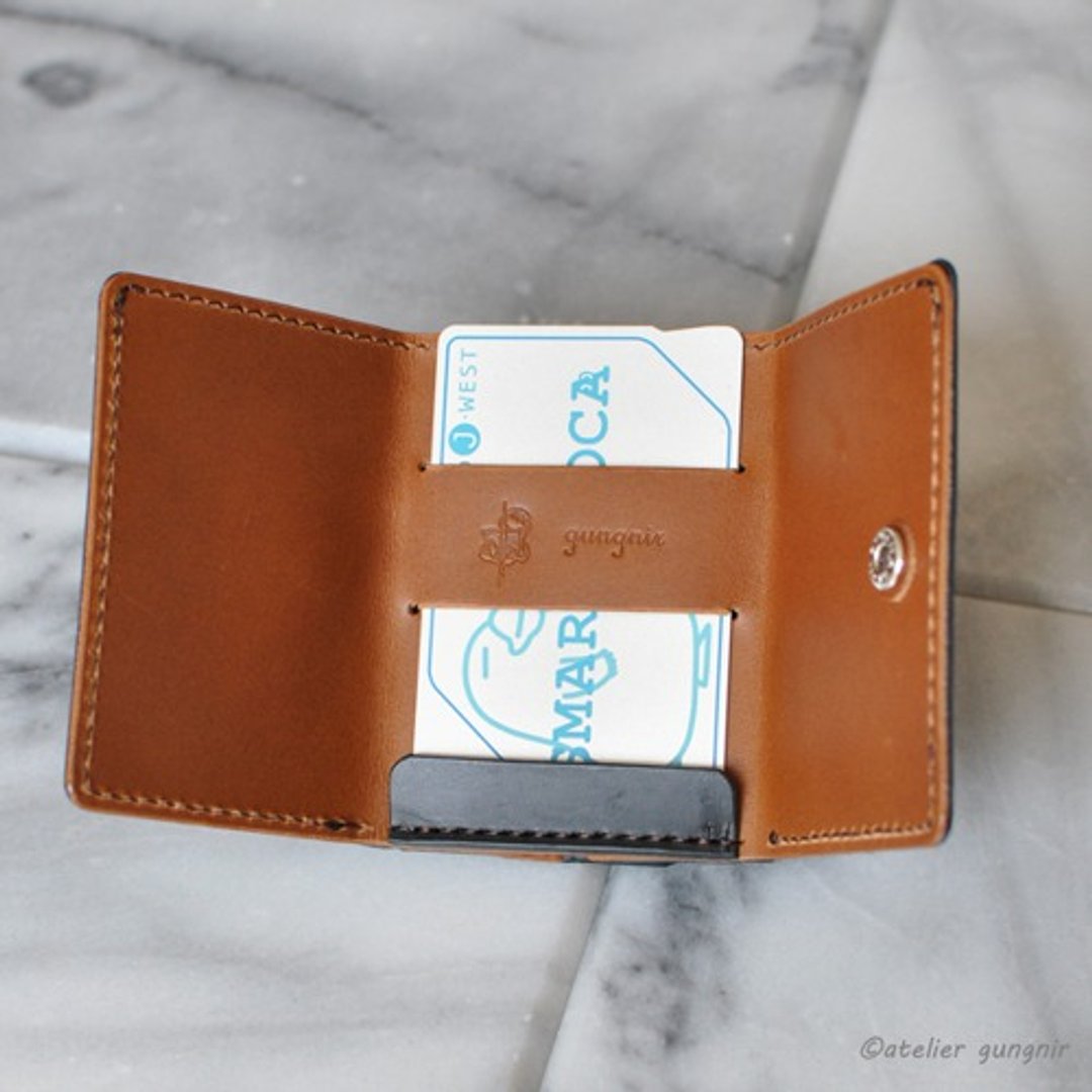 More compact tri-fold wallet No.2 Buttero - 皮夹/钱包 - 真皮 多色