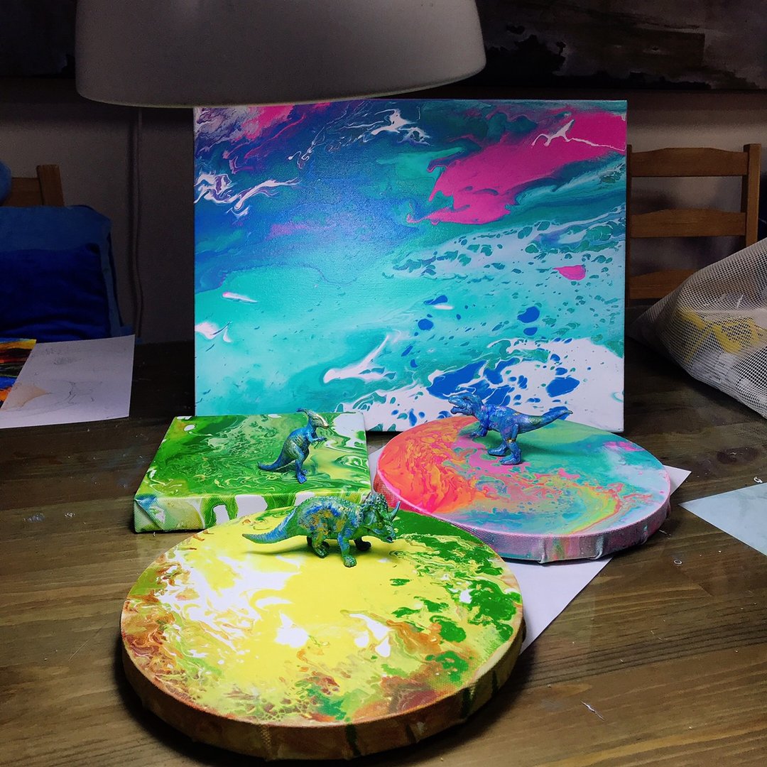 【一人成团】流动画 疗愈体验 / 1 人可完成 2 幅作品 / 5星好评 - 插画/绘画/写字 - 棉 