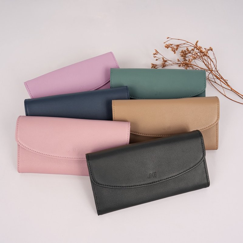 长夹-柔肤牛皮2折扣式长夹-5010-5-多色任选 - 皮夹/钱包 - 真皮 咖啡色