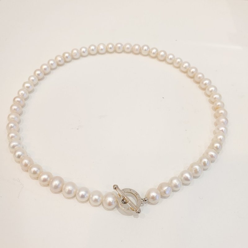 【项链】OT珍珠项链 珠宝级圆珍珠 绝美皮光 - 项链 - 珍珠 白色