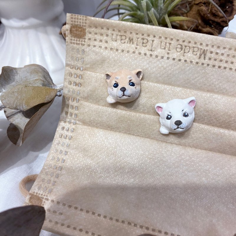 柴犬 扩香磁铁  双向功能设计 磁铁 香氛扣 - 口罩 - 其他材质 