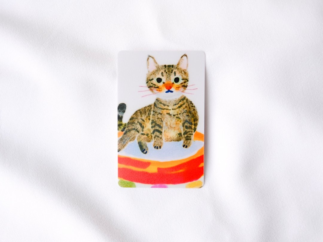小胖茶猫 悠游卡贴 - 贴纸 - 纸 白色