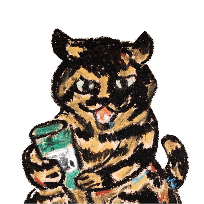 醉猫透明贴_玳瑁老大 - 贴纸 - 防水材质 