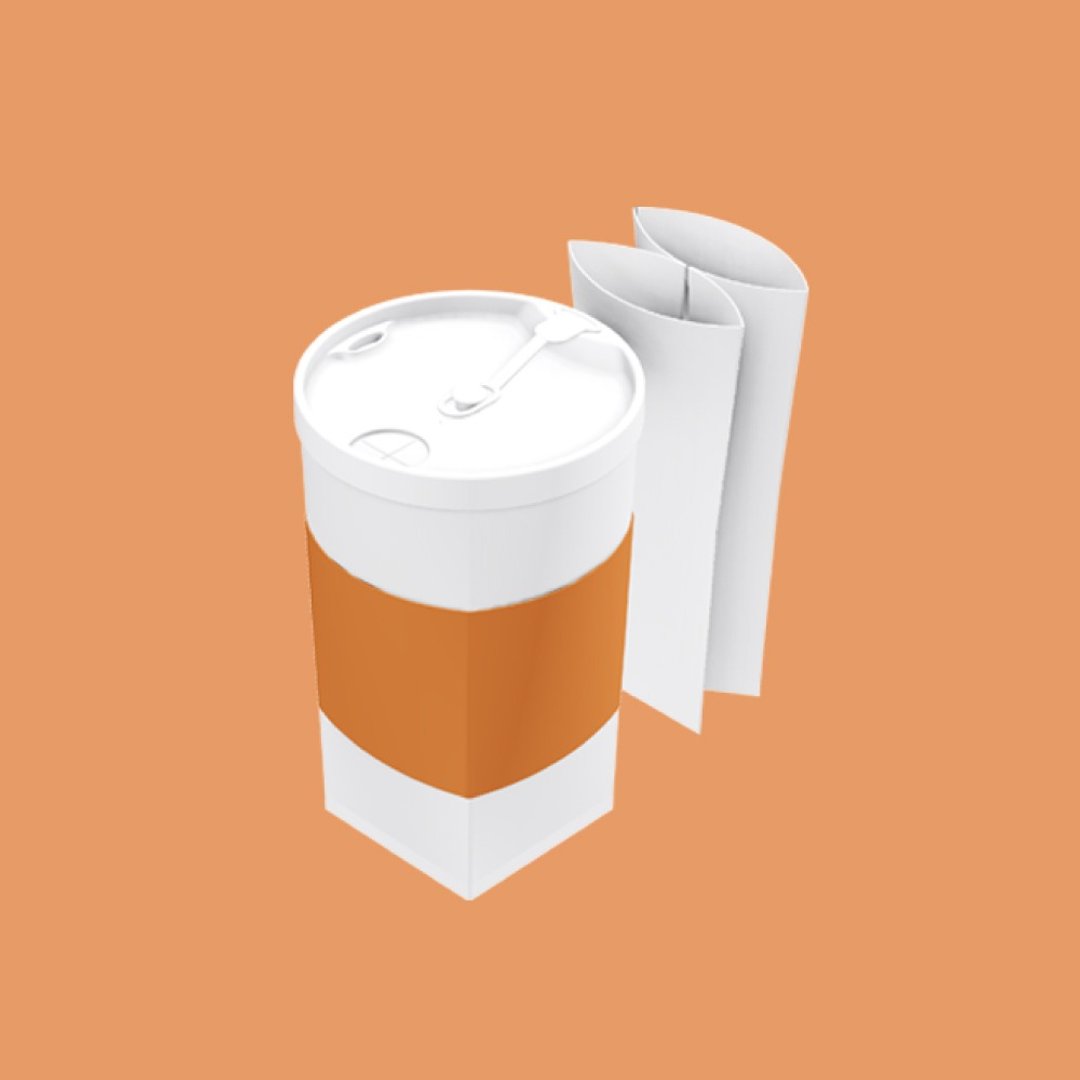 FOFOCUP 台湾创意可折叠16oz折折杯(粉橘) - 其他杯子 - 塑料 橘色