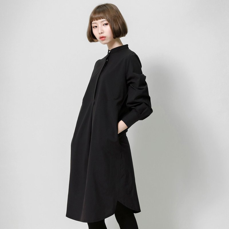 SU:MI said Believer 信仰长版洋装_7AF107_黑 - 洋装/连衣裙 - 棉．麻 黑色