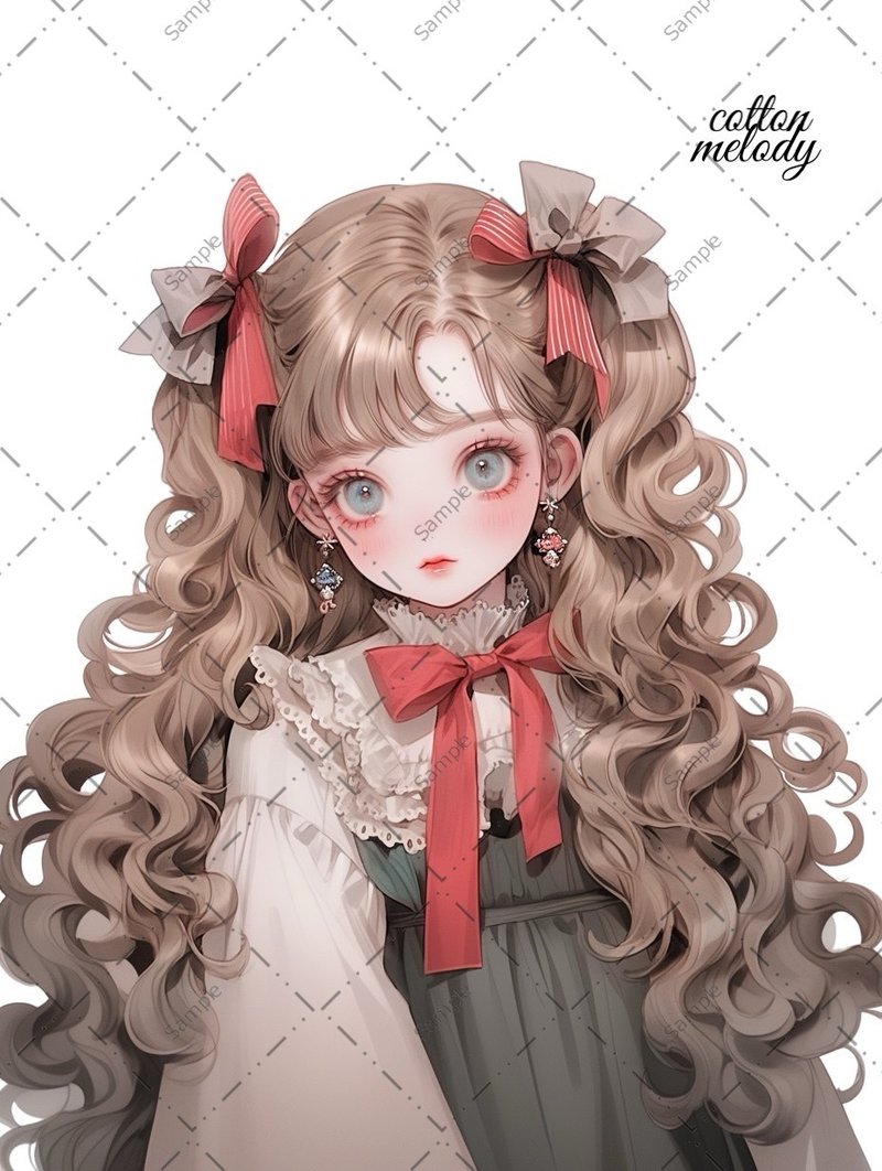 original sticker no.1155 人物贴纸 原创贴纸 人物贴纸 女孩贴纸 原创人物贴纸 - 贴纸 - 纸 