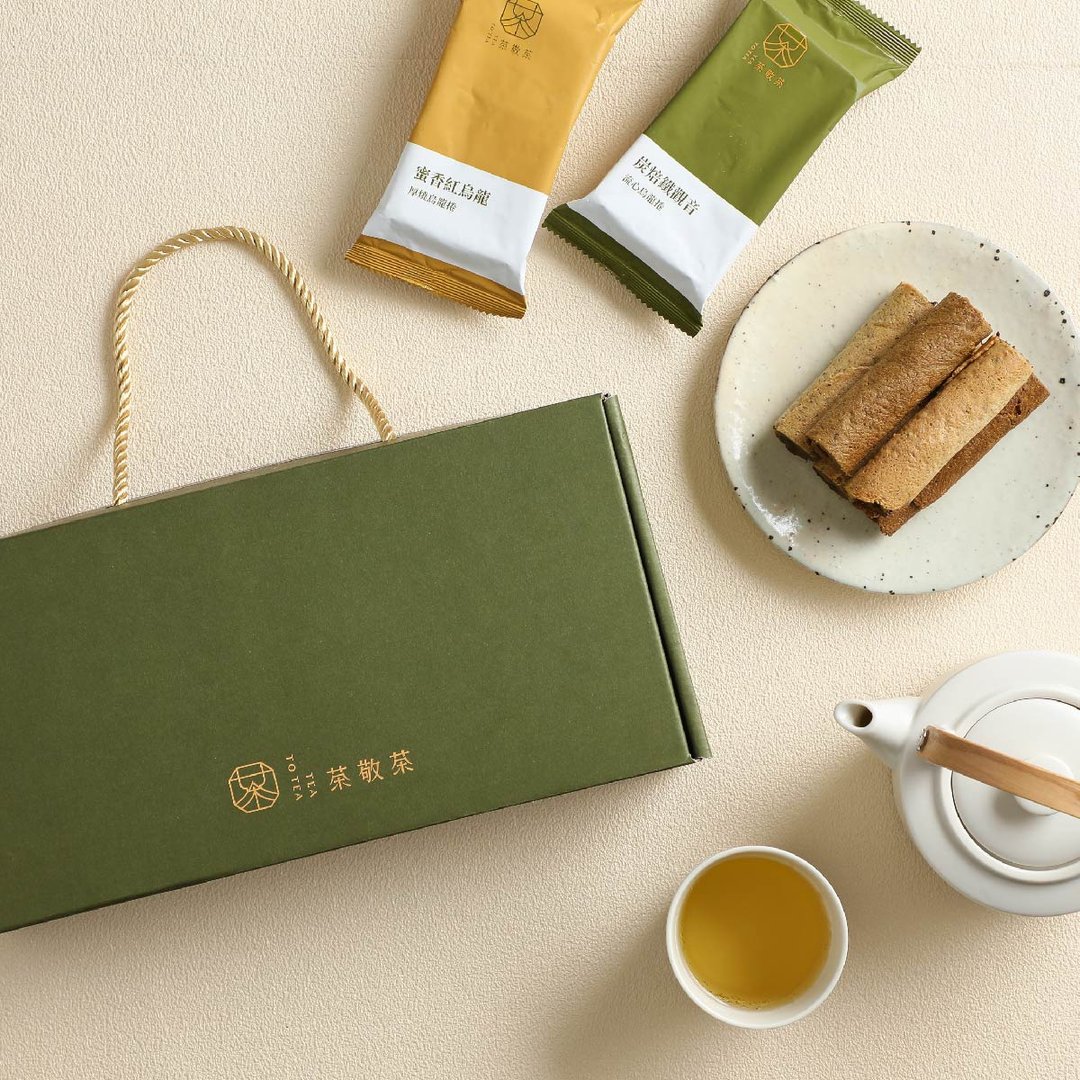 吃茶蛋卷|香浓茶香内馅与厚实酥脆外皮 - 零食/点心 - 纸 绿色