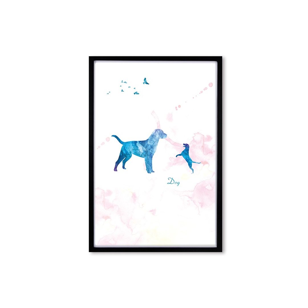 装饰画相框 好伴系列 小狗 黑色框 63x43cm 布置  画框 照片墙 - 画框/相框 - 木头 多色