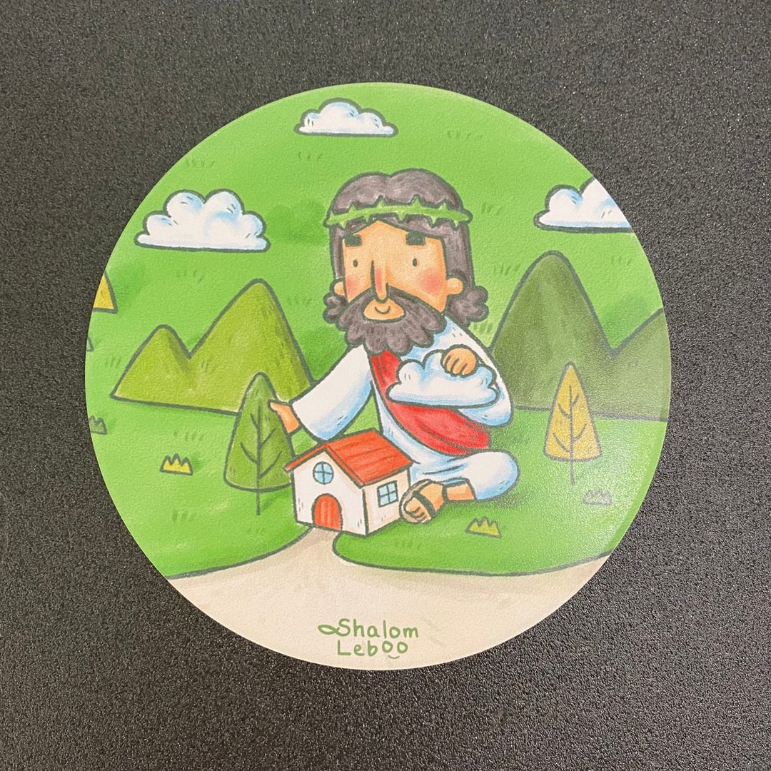 插画杯垫-造一个家 - 杯垫 - 陶 白色