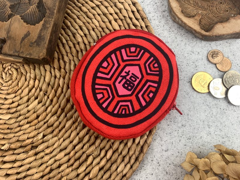 红龟粿零钱袋 红包袋 零钱包 新年春节过年 礼赠品 - 零钱包 - 聚酯纤维 