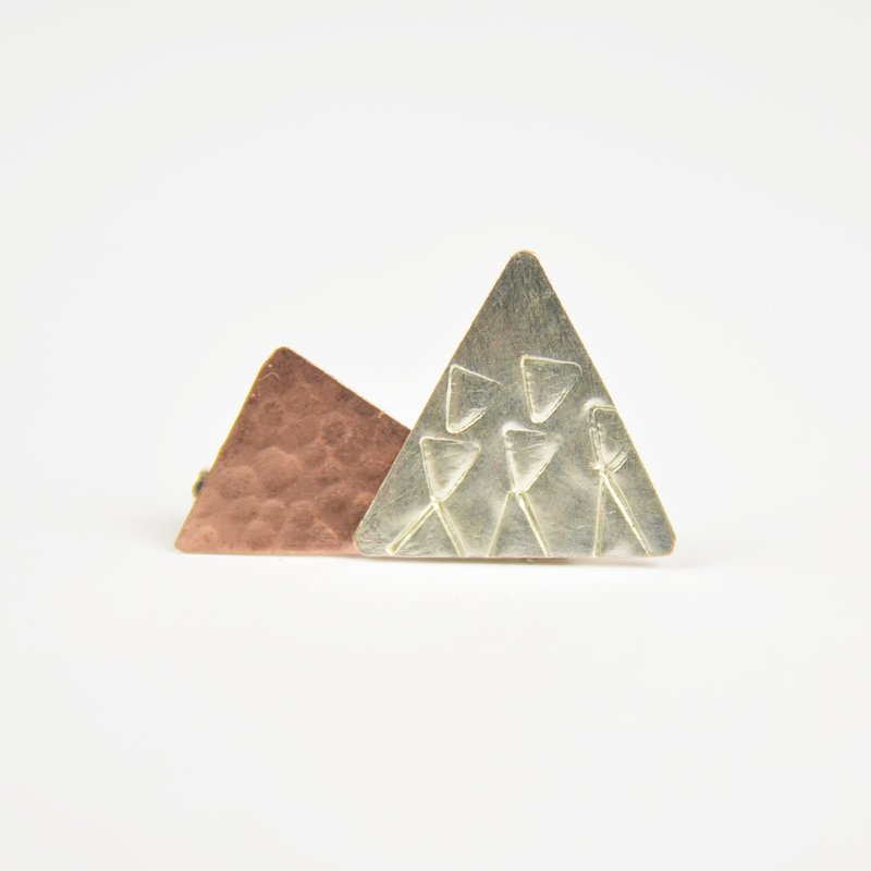 白 红铜别针-公平贸易 - 胸针 - 其他金属 金色