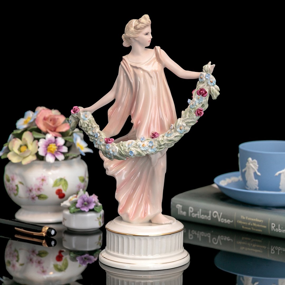 英国制Wedgwood风姿绰约手绘彩色跳舞女神限量瓷偶雕像雕塑sixth - 摆饰 - 瓷 