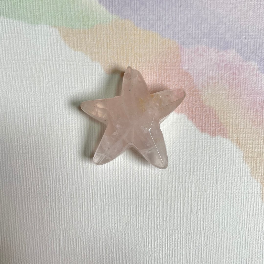 051717粉晶/带孔素材/星星/繁星/晶石/天然/水晶/能量石/原生态 - 金工/饰品 - 水晶 粉红色