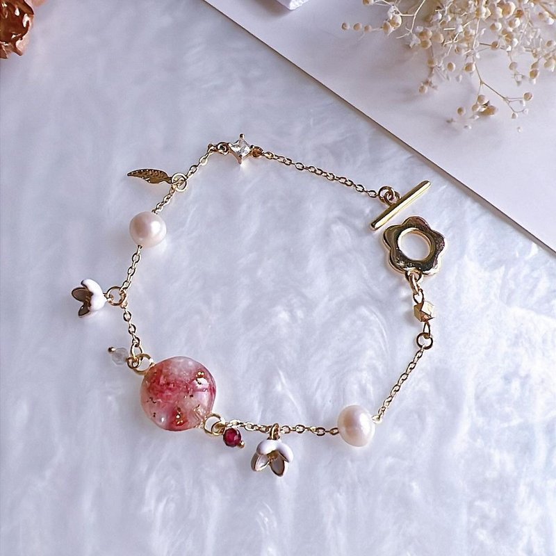 奥萝拉的珍珠秘密花园手链 - 手链/手环 - 其他金属 粉红色