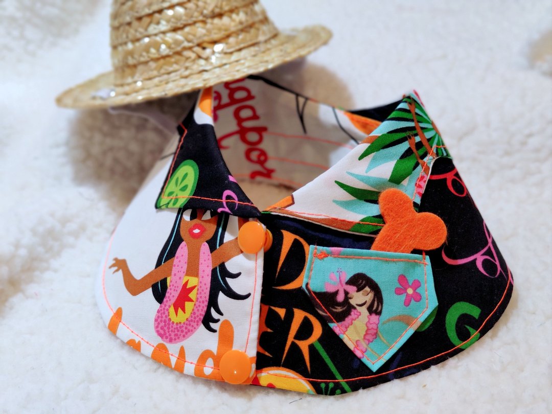 Summer Aloha 夏老威恤衫造型颈饰 宠物 猫犬 狗狗 颈项 collar - 衣/帽 - 棉 蓝色