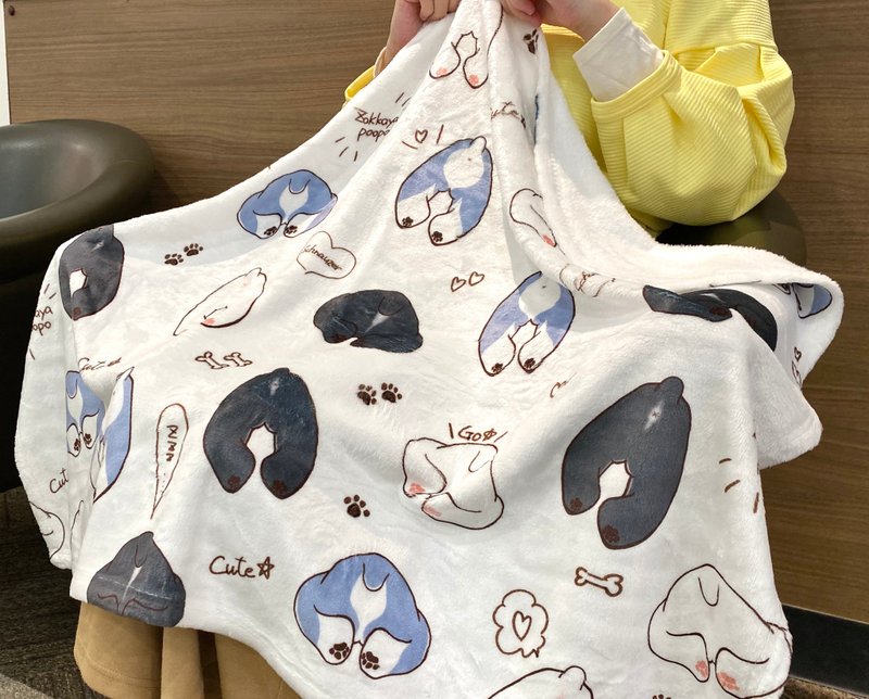 Schnauzer's butt blanket - 被子/毛毯 - 其他材质 白色