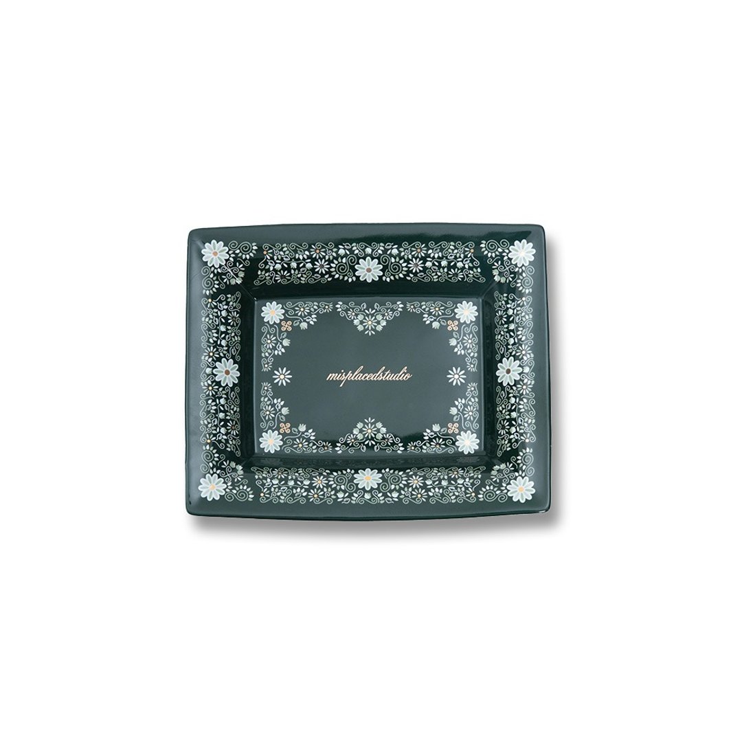 floral_bandana_ashtray 景德镇陶瓷盘饰品盘装饰盘 - 摆饰 - 陶 绿色