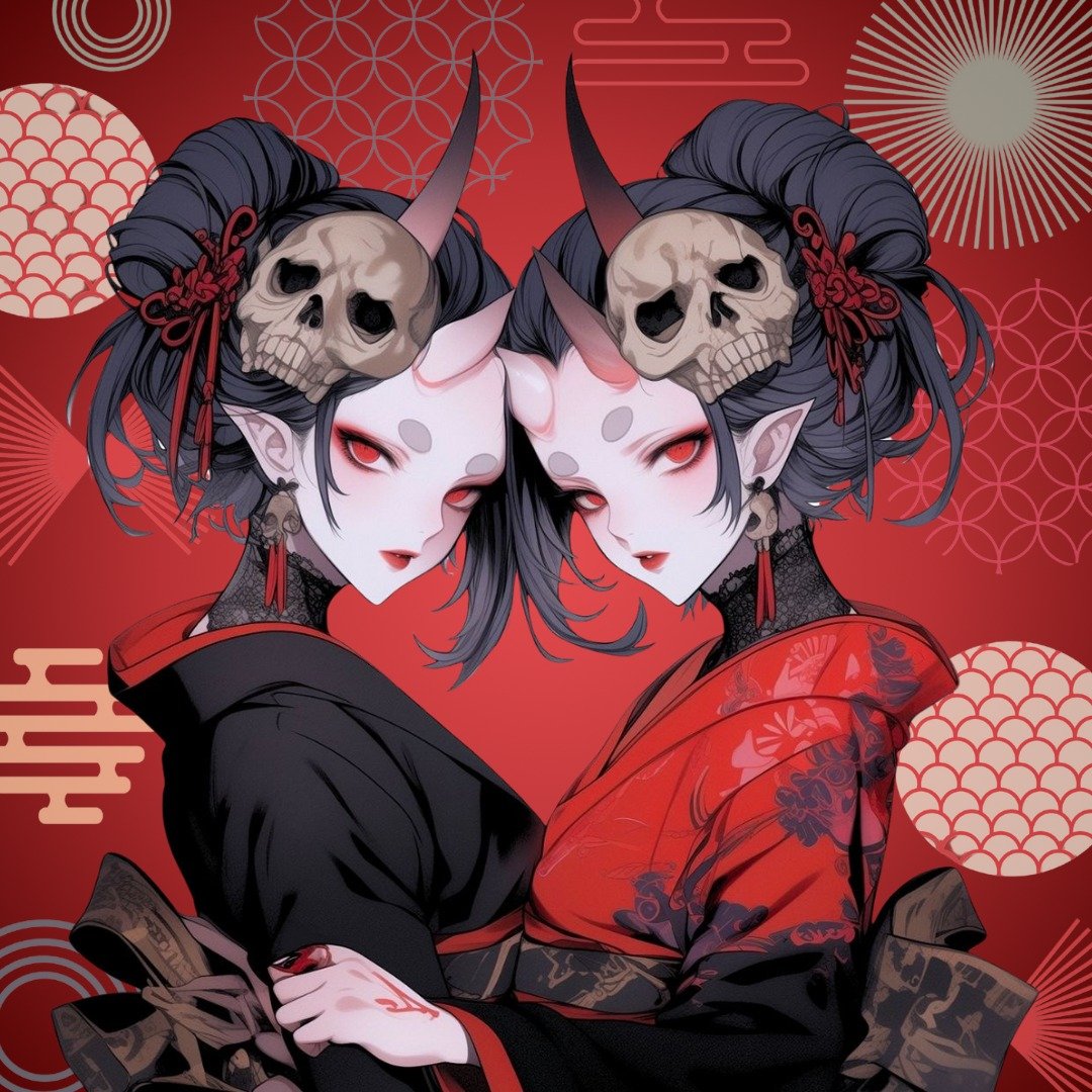 NaChi 原创贴纸【牛头马面】 - 贴纸 - 纸 紫色