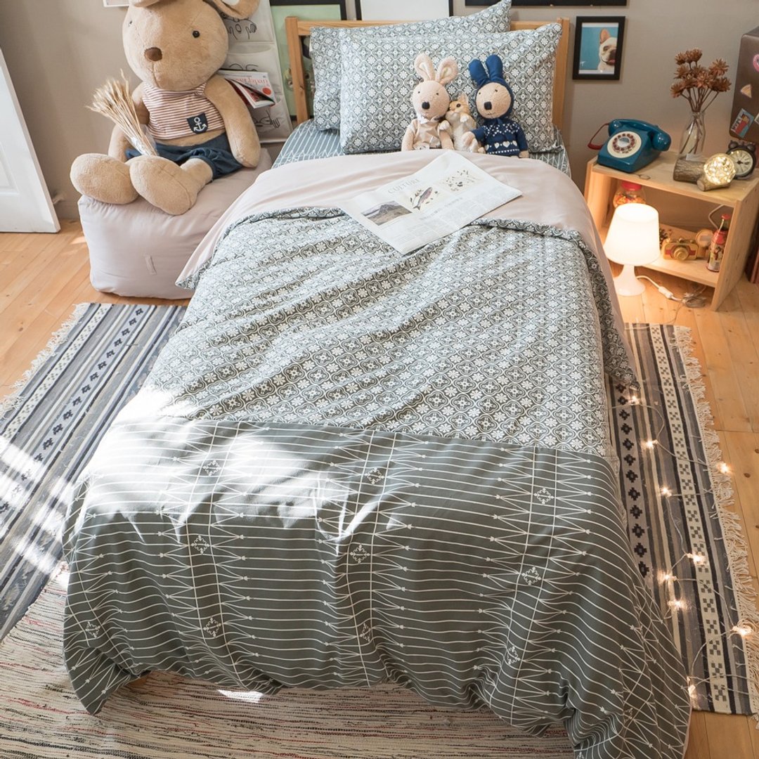台湾老图案海棠花 四季磨毛布 台湾制造 【超取限一组】 - 寝具 - 聚酯纤维 灰色