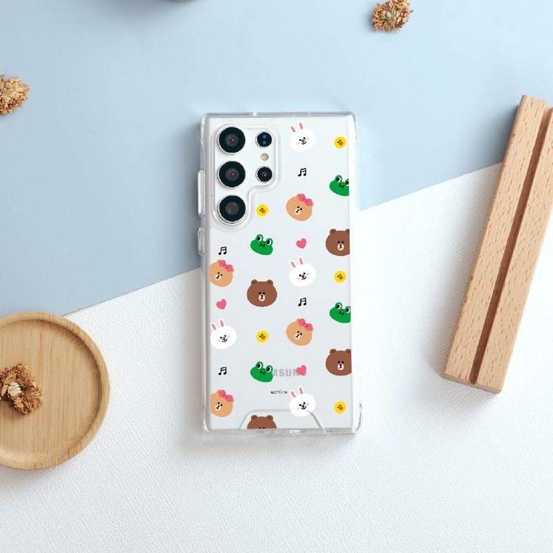 LINE FRIENDS经典-好友乱花防摔透明SAMSUNG手机壳 - 手机壳/手机套 - 塑料 多色