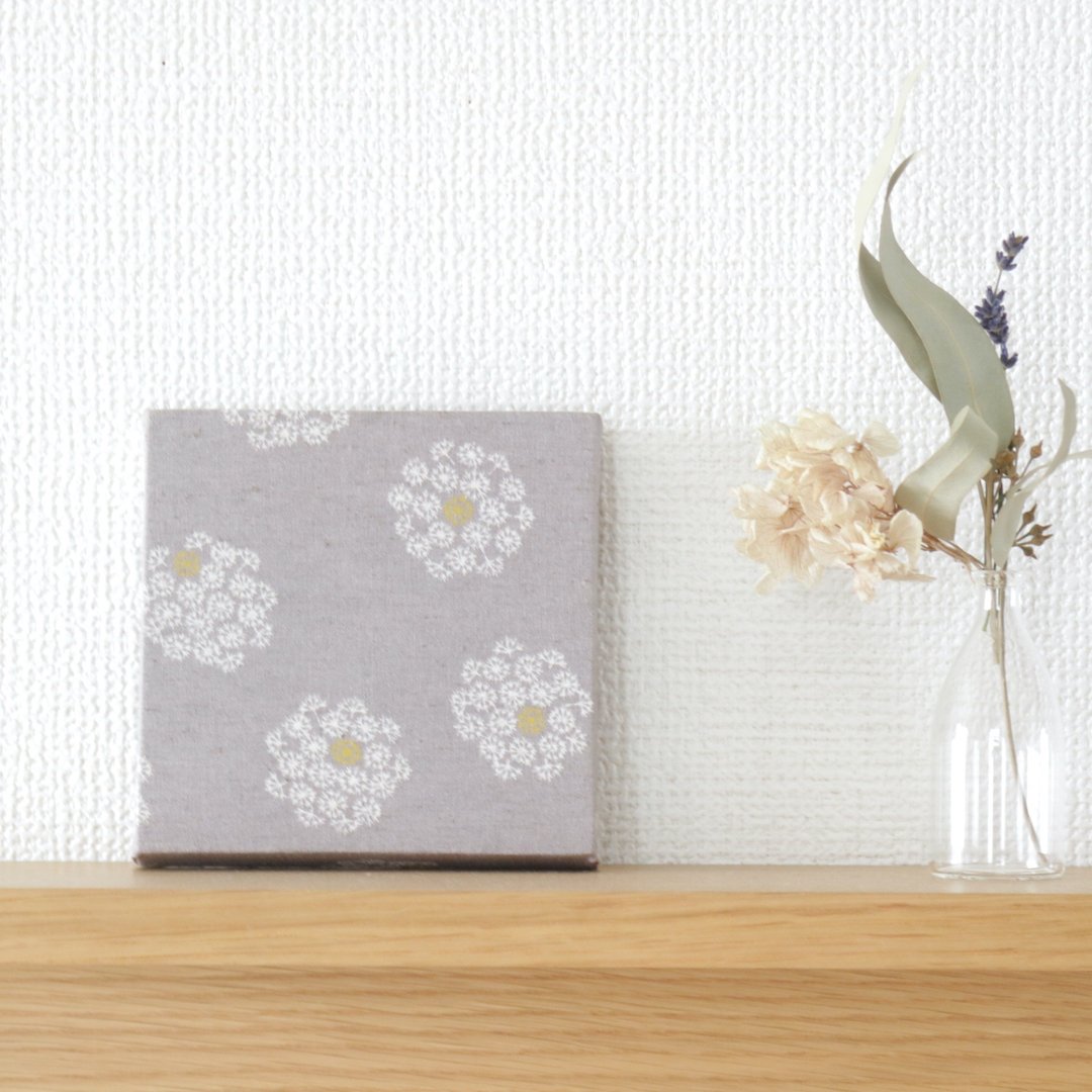 12x12cm fabric panel [fluff Linen beige] - 墙贴/壁贴 - 棉 咖啡色