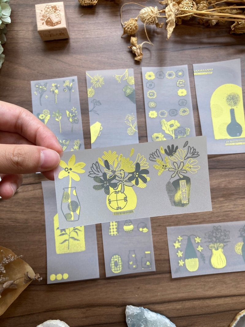 夏花 / 花瓶 描图纸便签_好筑艺 & fafa制造所 联名 - 便条纸/标签贴 - 纸 白色