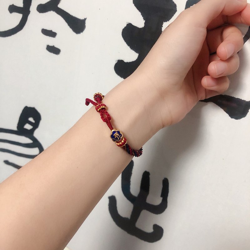 鹿鸣原创 本命年本命佛转运轮回手绳 手环 定制礼物 扭转乾坤手绳 - 手链/手环 - 珐琅 