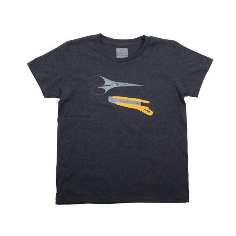 A gift for stationery lovers. Cutter and scissors T-shirt Unisex S-XL size, Ladies S-L size Tcollector - 男装上衣/T 恤 - 棉．麻 灰色
