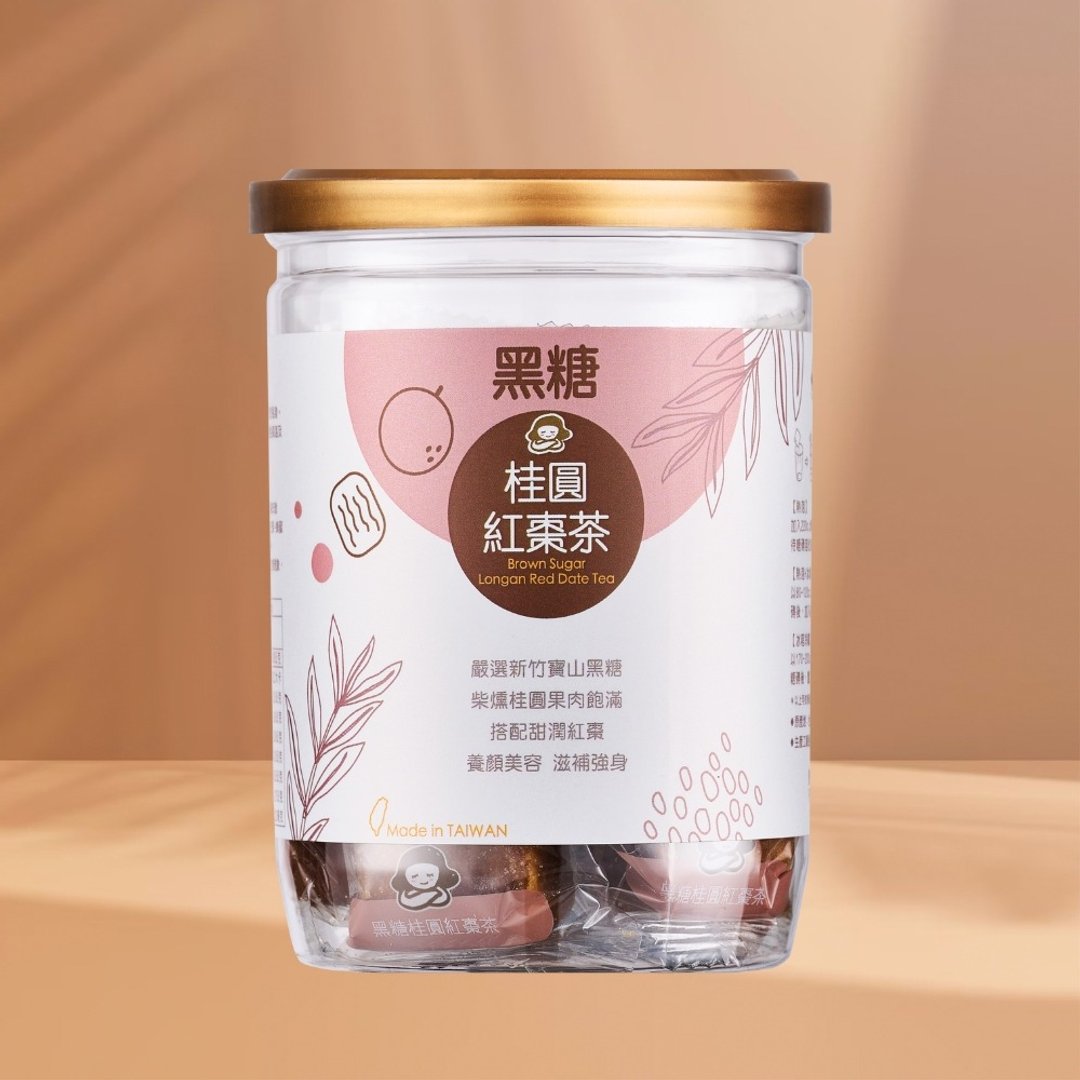 黑糖桂圆红枣茶 | 17gx12入/罐 | 婚礼小物 伴娘礼 送礼 女友礼 - 蜂蜜/黑糖 - 其他材质 咖啡色