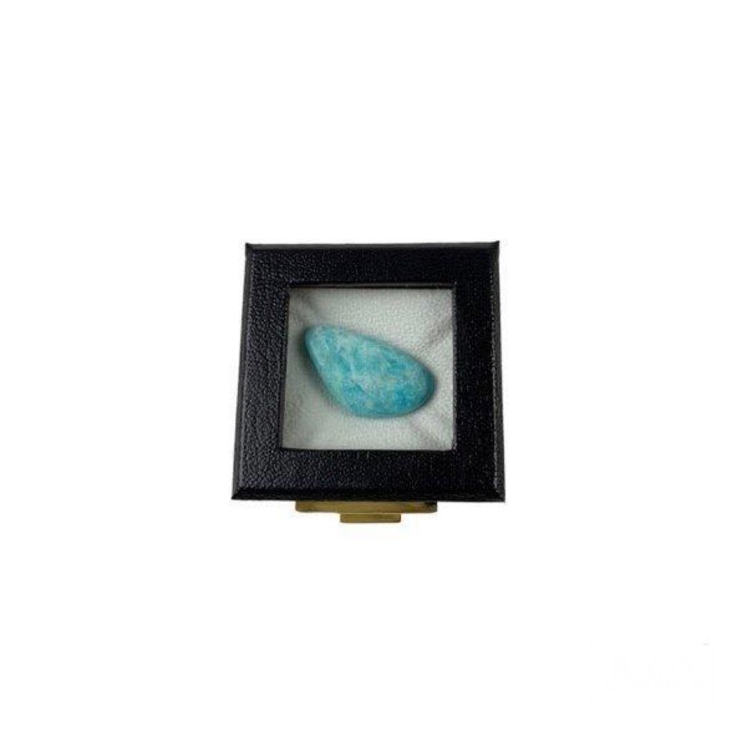 Synthetic Leather Loose Case Square Glass Lid SS - 收纳用品 - 玻璃 黑色