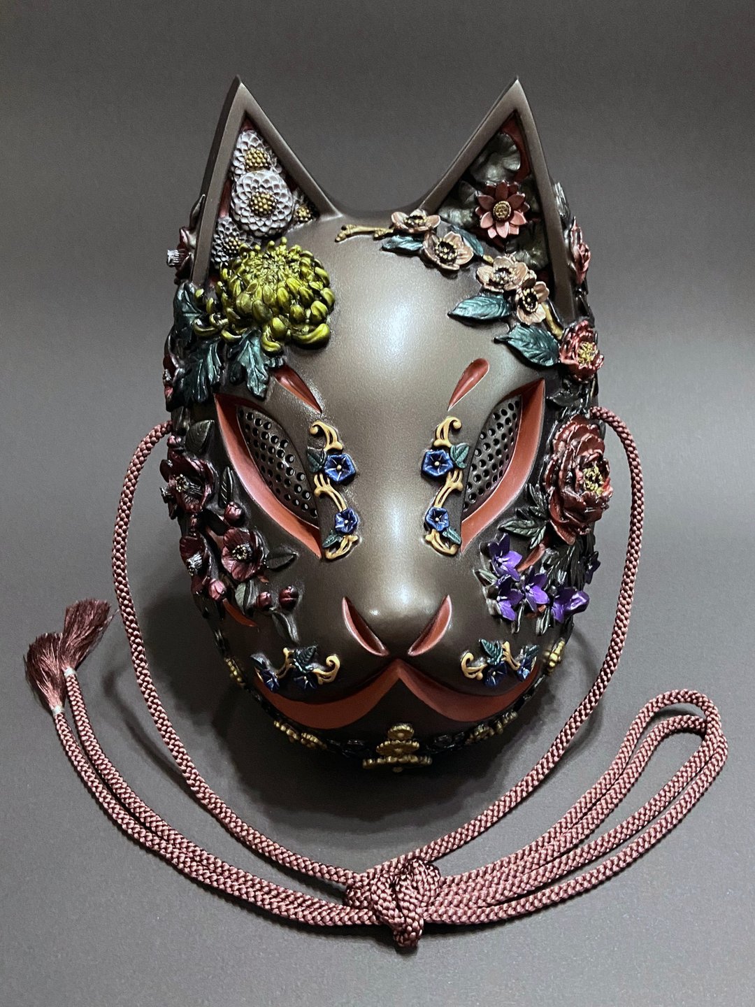 狐狸面具花卉版 (银色) - 口罩 - 塑料 银色