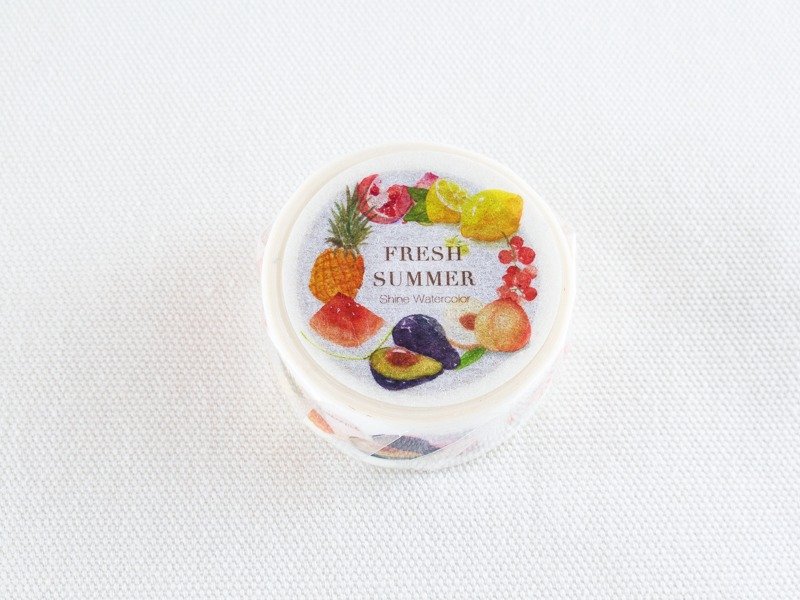 小径 Shine原创水彩水果Summer纸胶带10米x2cm - 纸胶带 - 纸 