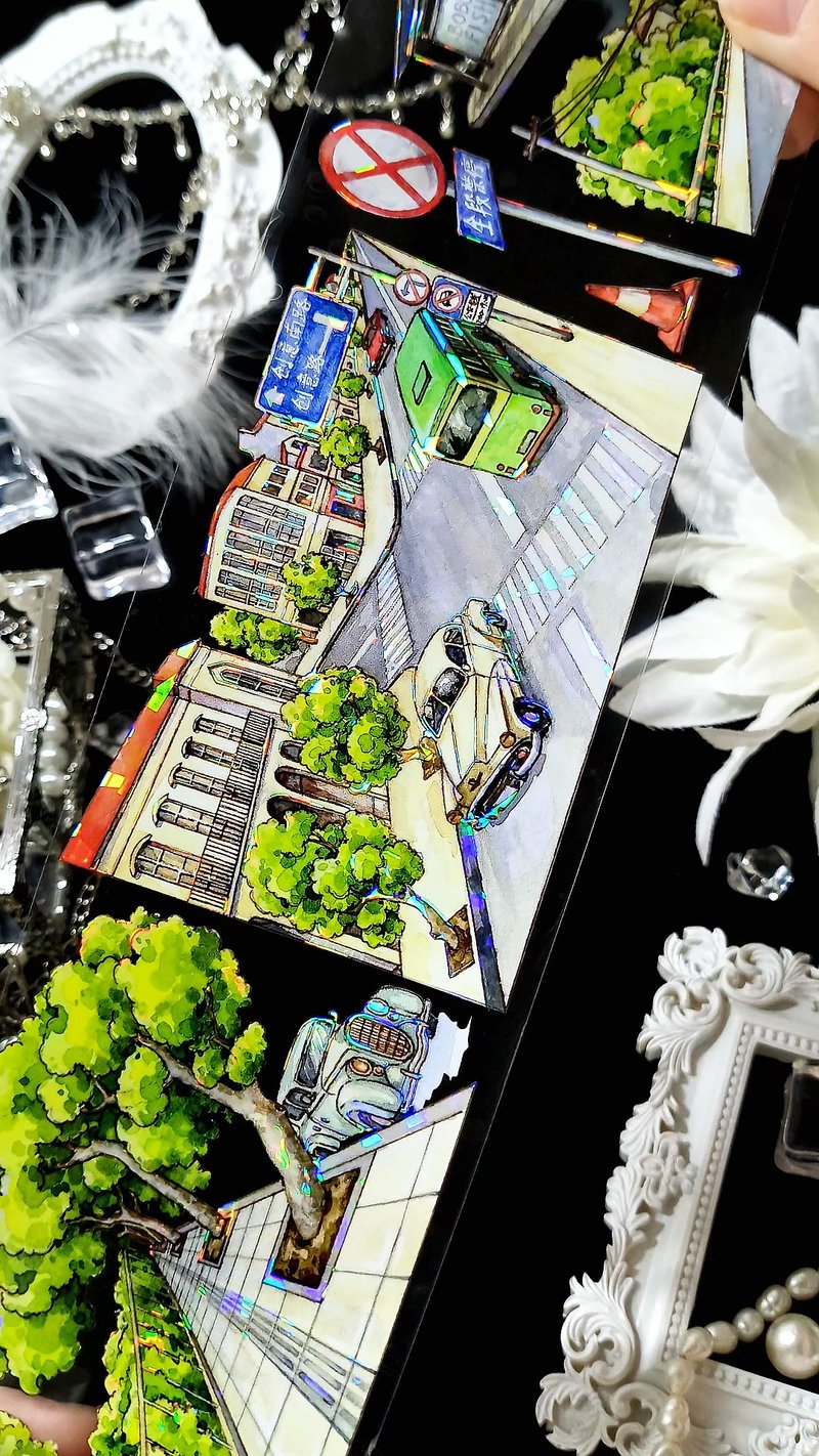 66号公路 PET纸胶带 贝壳光 5米卷 - 纸胶带 - 其他材质 多色