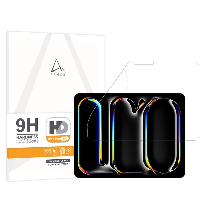 ARMOR iPad Pro 11(M5, 2025/M4,2024) 软性玻璃9H高清萤幕保护 - 平板/电脑保护壳 - 其他材质 