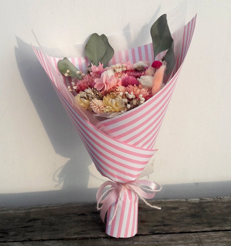 蜜糖马卡龙 干燥花 情人节 花束 - 植栽/盆栽 - 植物．花 粉红色