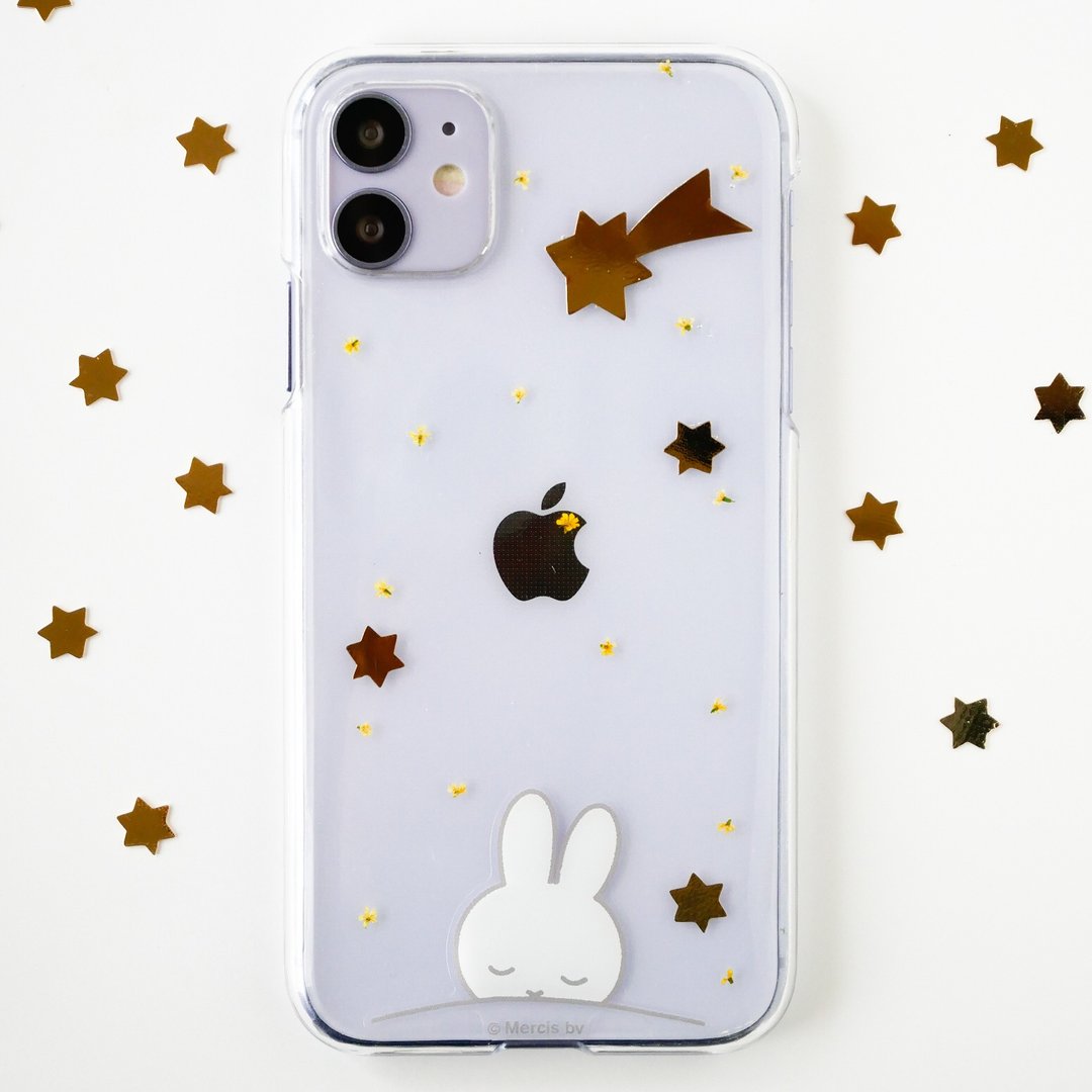 【Pinkoi x miffy】星空押花 iPhone 手机壳 - 晚安米菲款 - 手机壳/手机套 - 树脂 透明