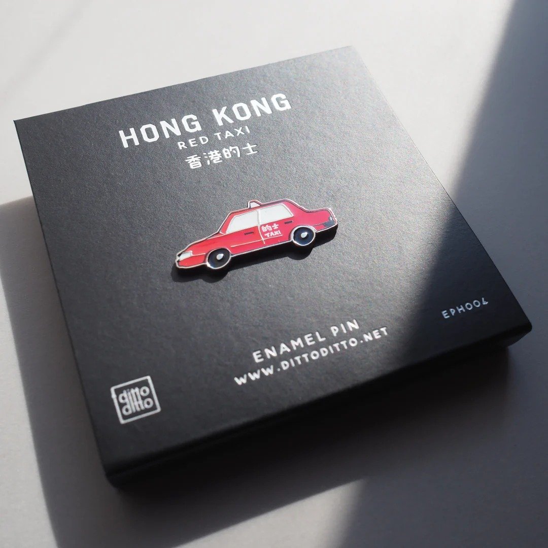 香港的士别针 - 徽章/别针 - 其他材质 红色