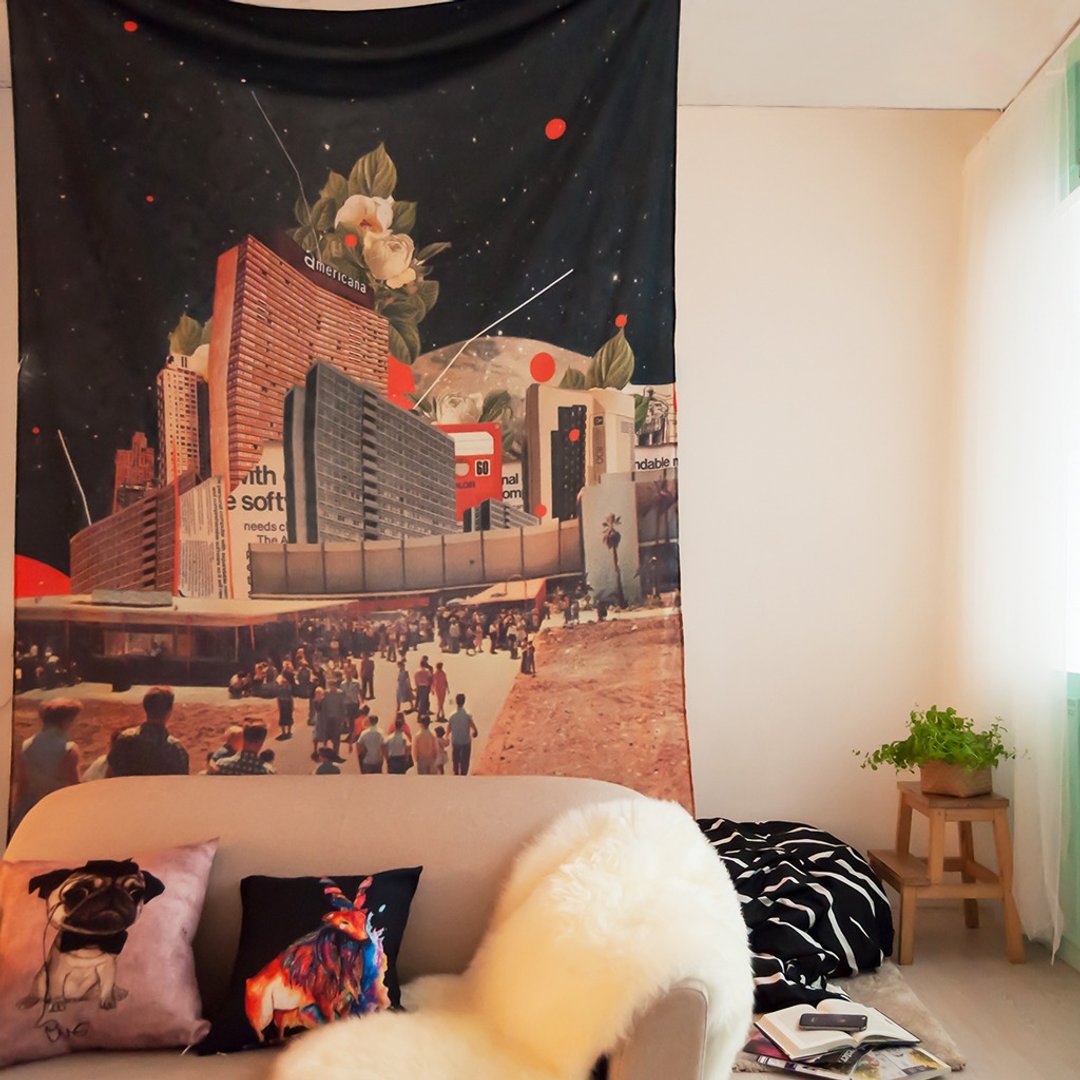 ▷Umade◀Software Road【L】-家饰Home Decor 壁幔Wall Tapestry 墙壁装饰 壁画 居家布置 挂画 摆设 室内设计 活动布置-Frank Moth【L 150x200cm】 - 摆饰 - 其他材质 多色