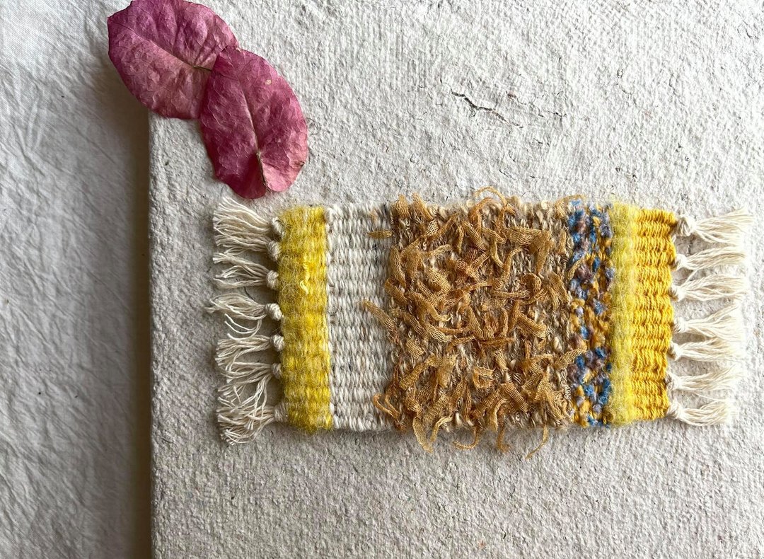 Knitting 梭织 毯 - 银杏 - 摆饰 - 棉 黄色