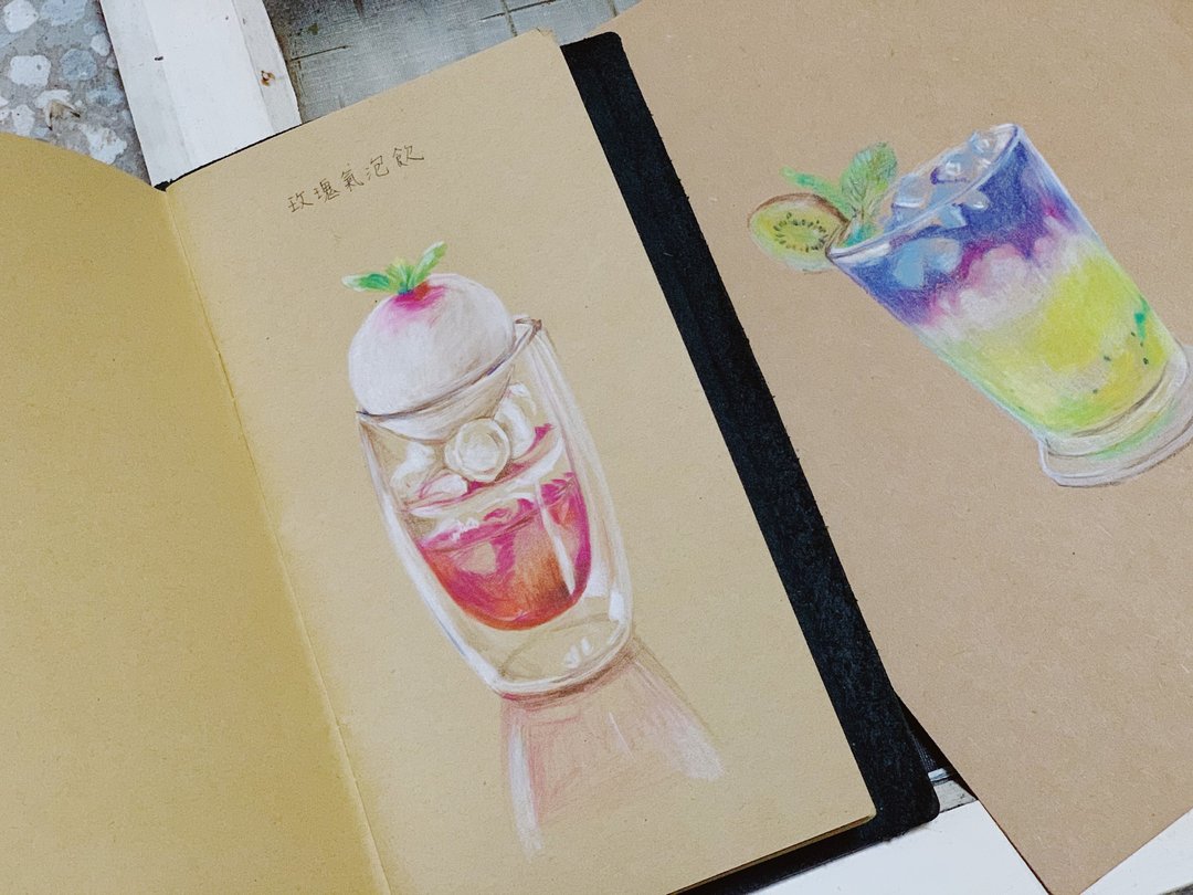 【一人成团】梦幻系色铅笔 / 画出层层渐层系饮品 - Joyce老师 - 插画/绘画/写字 - 纸 