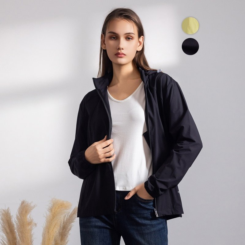 【ICare】清新防晒连帽冲锋外套 - 2色(M-L) | 机能外套 户外穿搭 - 女装休闲/机能外套 - 聚酯纤维 黑色