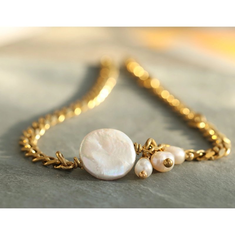 三重奏珍珠手环 - 手链/手环 - 珍珠 白色