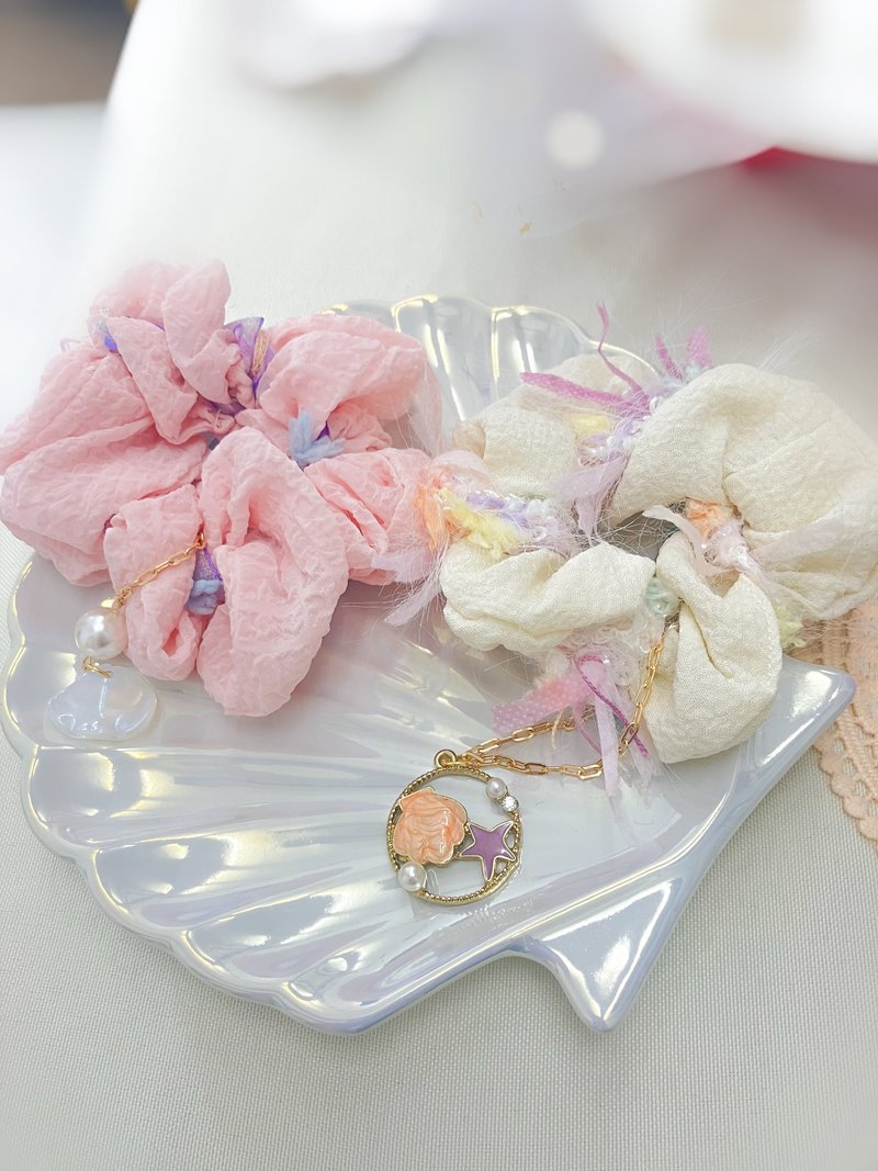 缤纷之海 手作 大肠发圈 印象饰品 | 植椛。饰 - 发饰 - 其他材质 粉红色