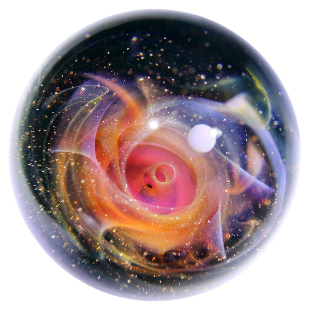 51mm 宇宙玻璃球摆设 no.M195 - 摆饰 - 玻璃 红色