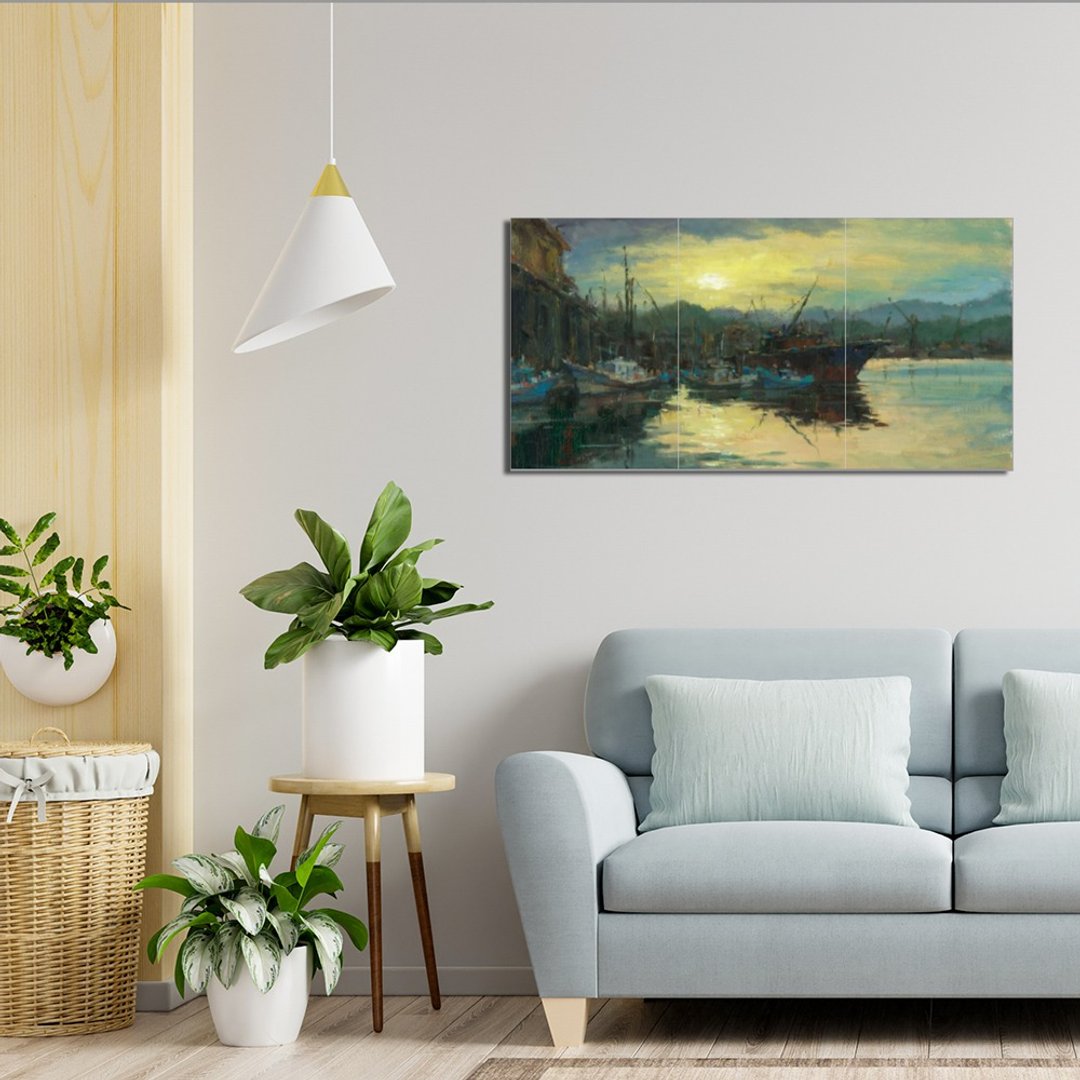 【定制化礼物】正滨夕照-苏锦皆艺术微喷数位版画 - 海报/装饰画/版画 - 其他材质 多色