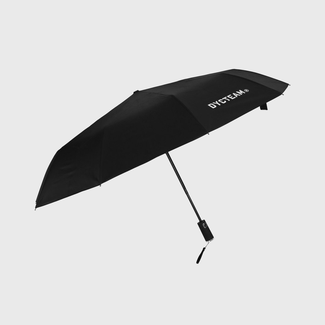 DYCTEAM - LOGO JACQUARD PATTERN UMBRELLA (blue inside) - 雨伞/雨衣 - 其他材质 黑色