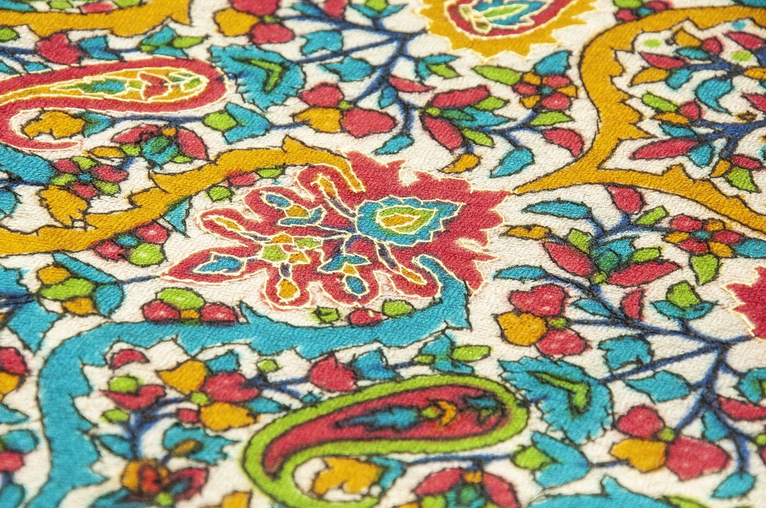 喀什米尔Cashmere/羊绒围巾/纯羊毛围巾披巾/戒指绒披肩-刺绣花朵 - 围巾/披肩 - 羊毛 多色