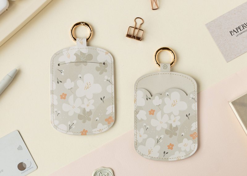 【 油桐花-花漾卡套 】 证件套  / 无挂绳 - 证件套/卡套 - 人造皮革 灰色